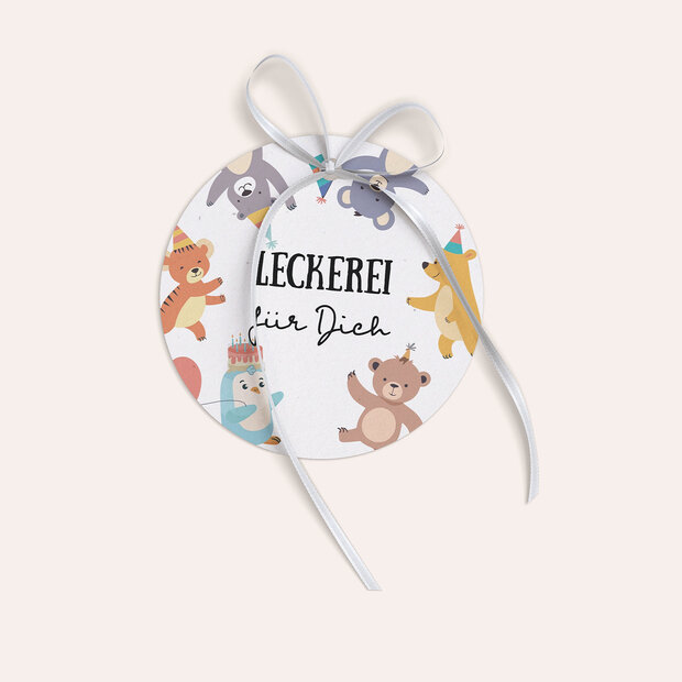 Kindergeburtstag Geschenkanhänger - Lustige Zootiere