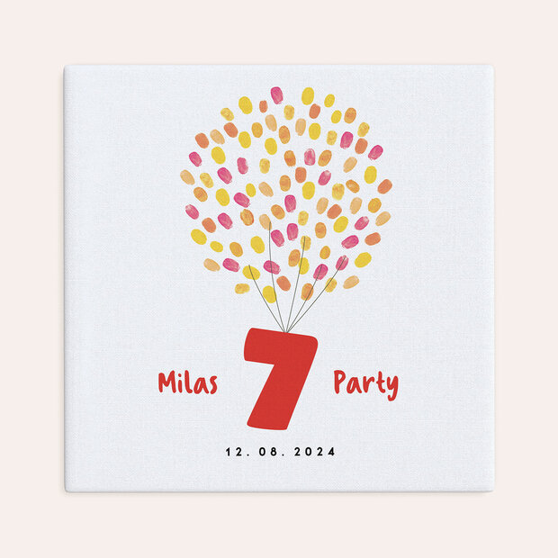 Kindergeburtstag Fingerabdruck-Bilder - Kunterbunte Luftballons