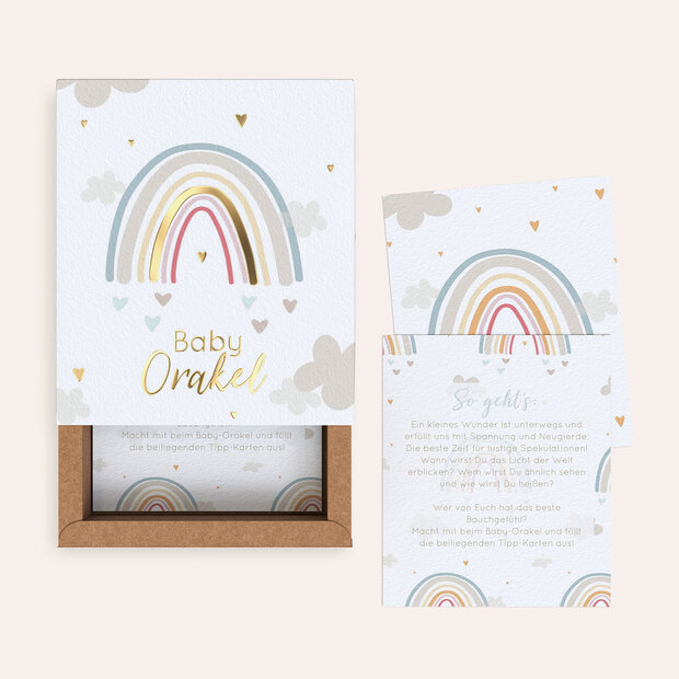 Babyparty Regenbogen-Zauber - Baby-Orakel „Regenbogen-Zauber”