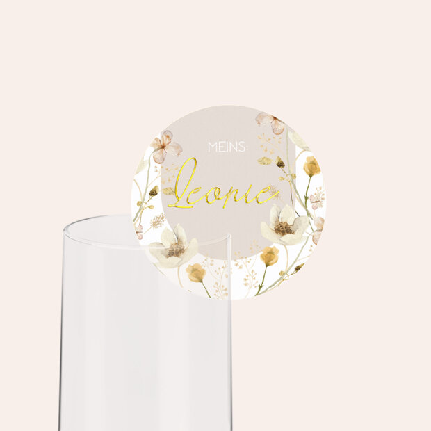Babyparty Glasanstecker - Blumensinfonie