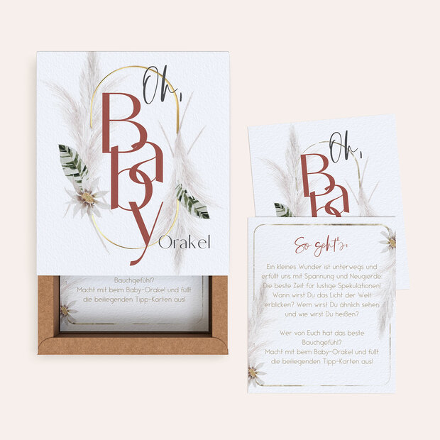 Babyparty Boho Moho - Baby-Orakel „Boho Moho”