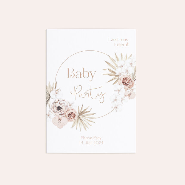 Babyparty Einladungskarten - Zarte Töne