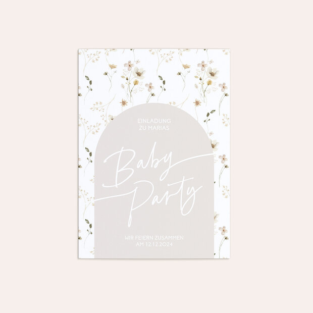 Babyparty Einladungskarten - Im zarten Blütenregen