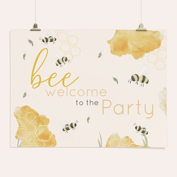 Babyparty Willkommensschilder - Willkommensschild „BeeBee”