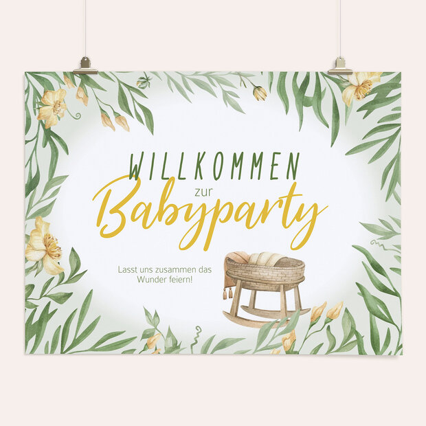 Babyparty Willkommensschilder - Dino Lu