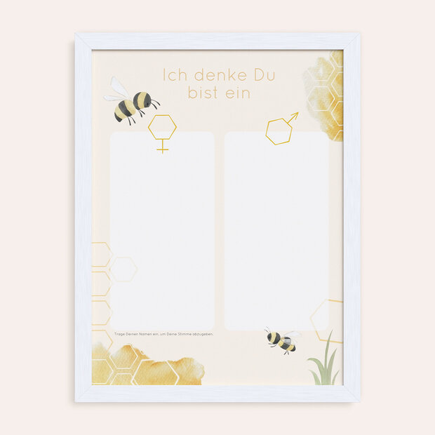 Babyparty Spiele - Gender Voting „BeeBee”