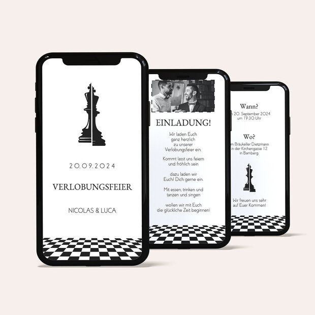 Verlobungsfeier Einladungskarten - Pride Love