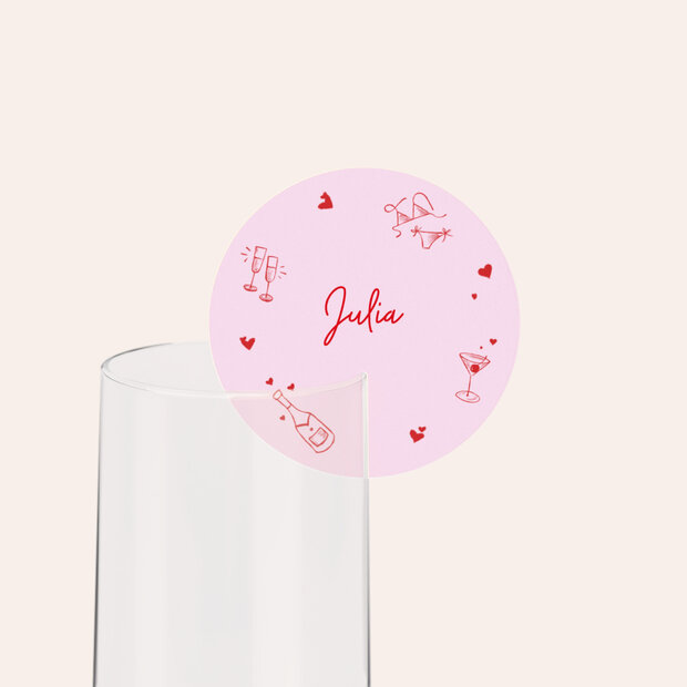 JGA Pinky Mood - Glasanstecker „Pinky Heaven“