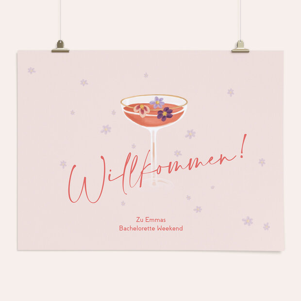 JGA Cocktail Affairs - Willkommensschild „Cocktail Affairs“