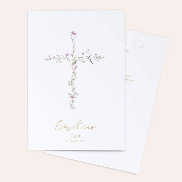 Kirchenhefte Taufe - Cross of Flowers