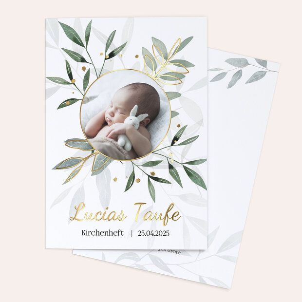 Kirchenhefte Taufe - Green Leafs