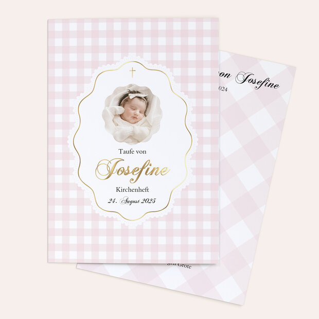 Livrets d'église Baptême - Soft Gingham Baptism