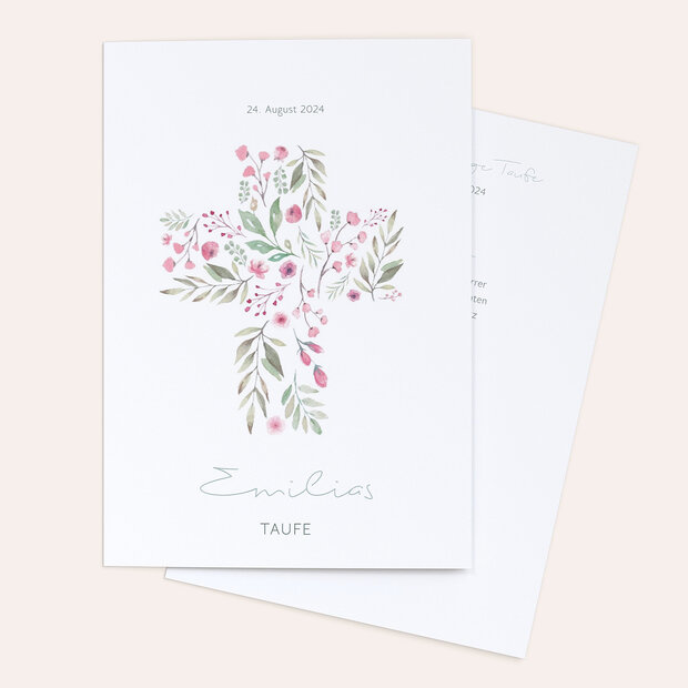 Kirchenhefte Taufe - Pink Buds