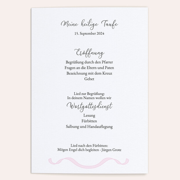 Einlegeblätter Taufe - Unser Glückskind