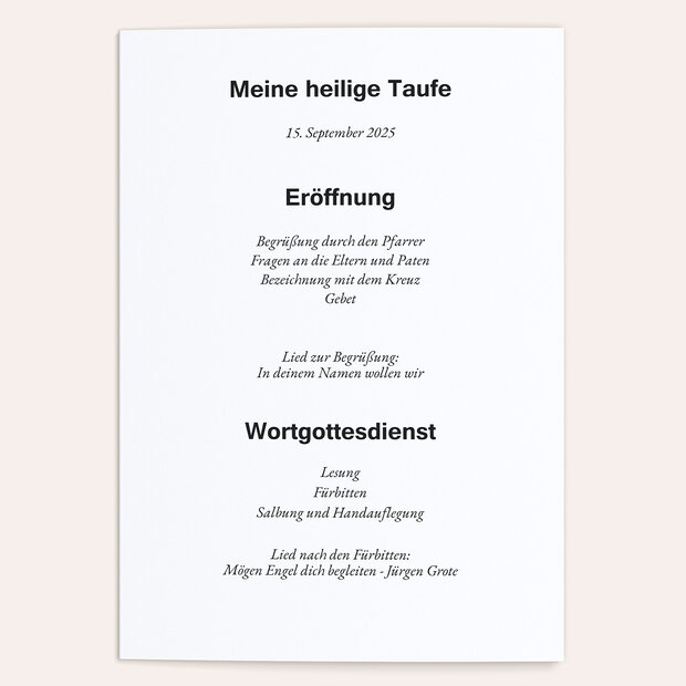 Einlegeblätter Taufe - Regenbogen-Sternchen