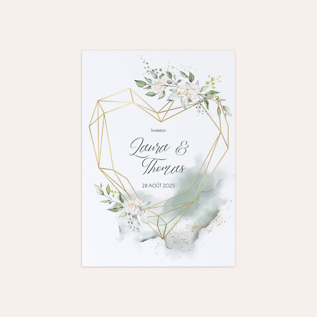 Invitation mariage - Élégance chaleureuse