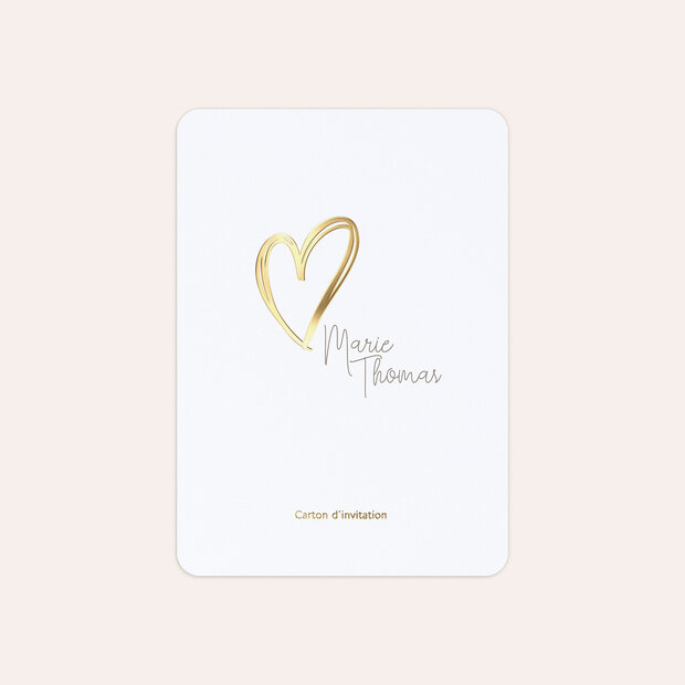 Invitation mariage - Le cœur avant la raison