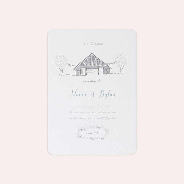 Invitation mariage - À la campagne