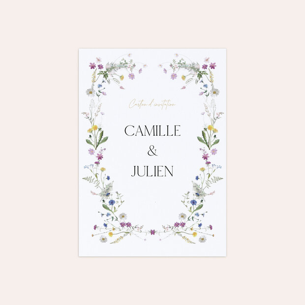Invitation mariage - Diversité florale