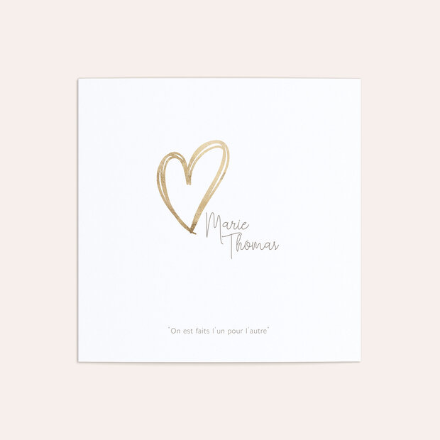 Invitation mariage - Le cœur avant la raison