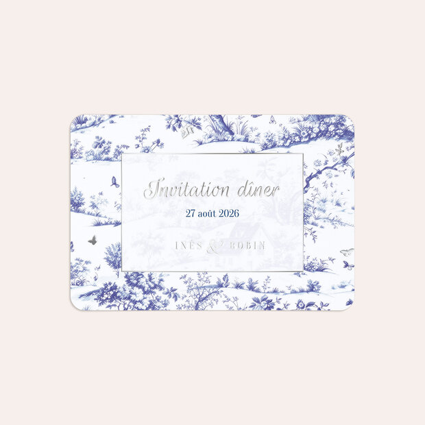 Invitation mariage - Toile de Jouy