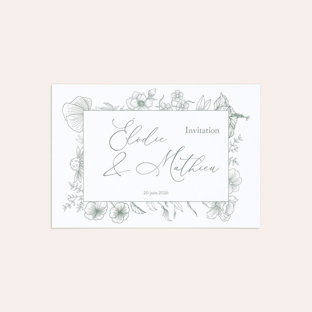 Invitation mariage - Jeu de pétales