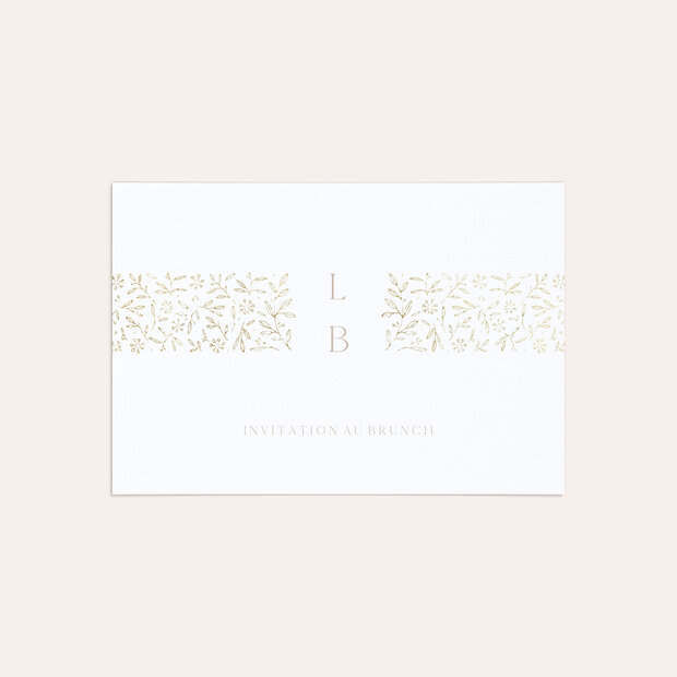 Invitation mariage - Or et sobriété