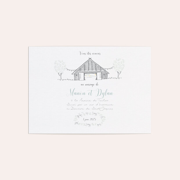 Invitation mariage - À la campagne