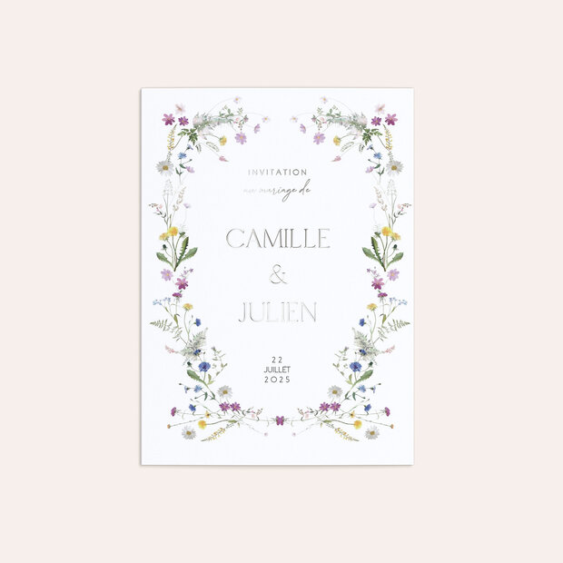 Invitation mariage - Diversité florale