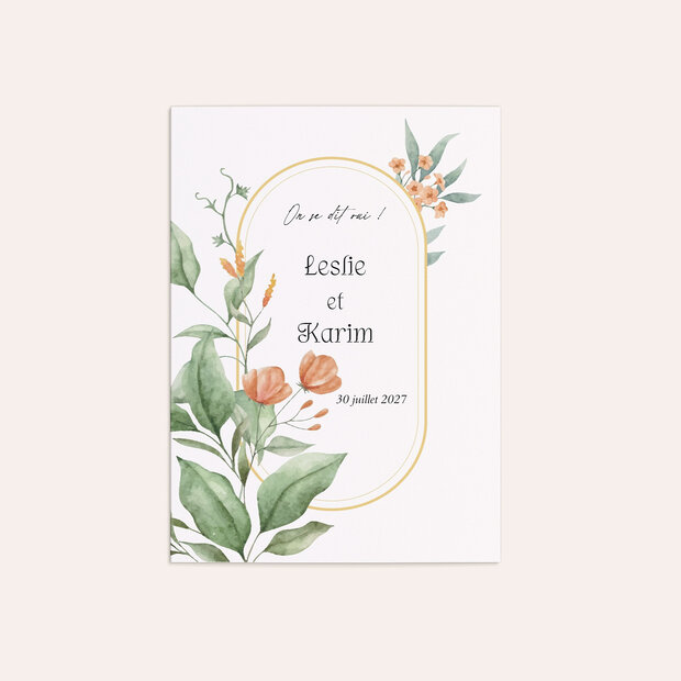 Faire-part mariage - Nostalgie florale