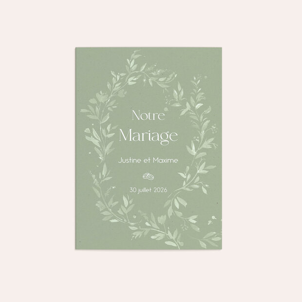 Faire-part mariage - Écrin de verdure