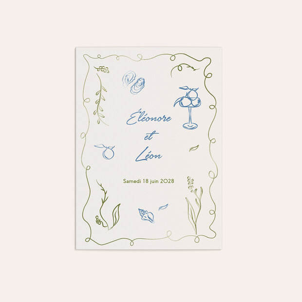 Faire-part mariage - Brise méditerranéenne