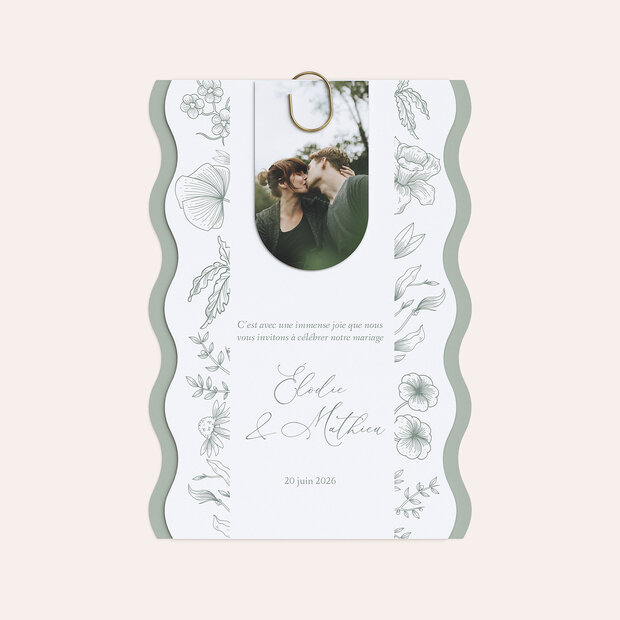 Faire-part mariage - Jeu de pétales