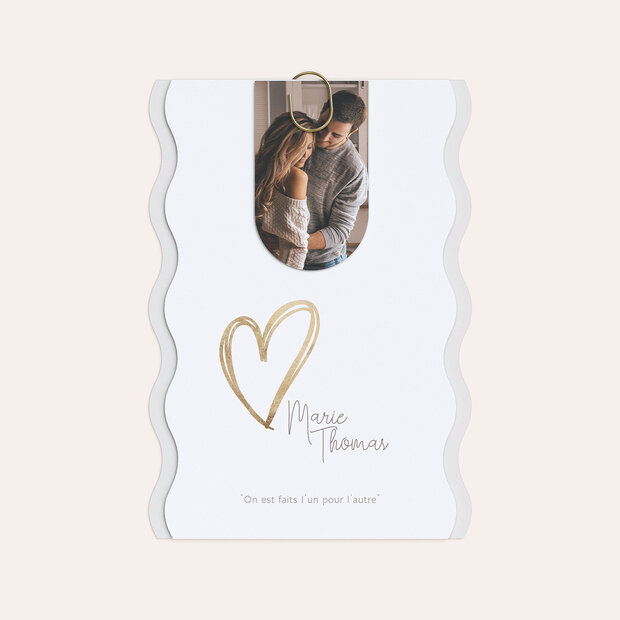 Faire-part mariage - Le cœur avant la raison