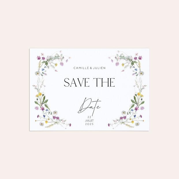 Save The Date mariage - Diversité florale