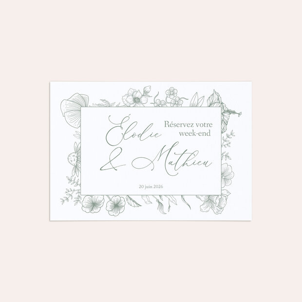 Save The Date mariage - Jeu de pétales