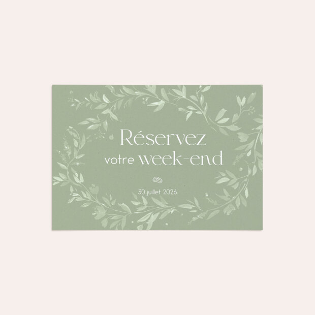 Save The Date mariage - Écrin de verdure