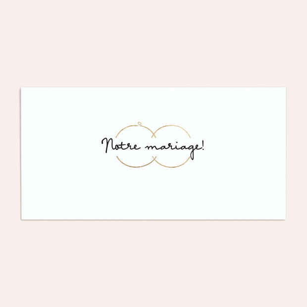 Enveloppe mariage - Anneaux délicats