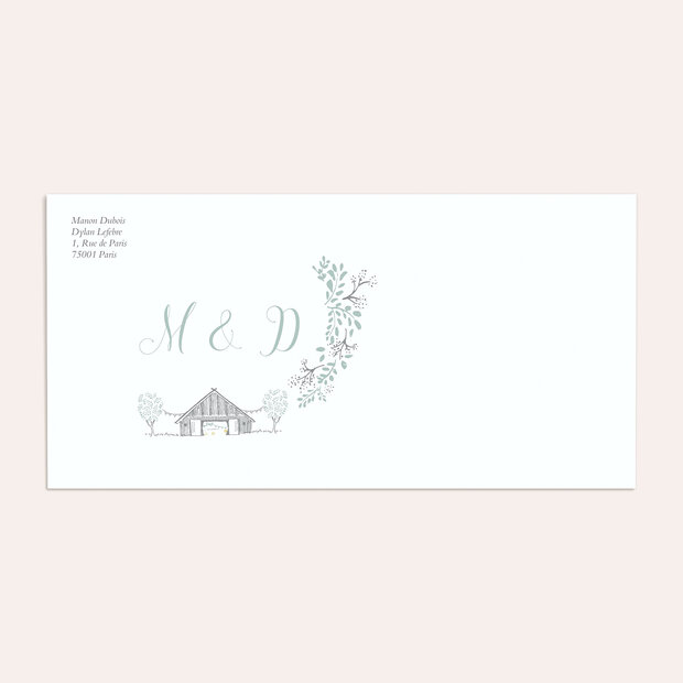 Enveloppe mariage - À la campagne