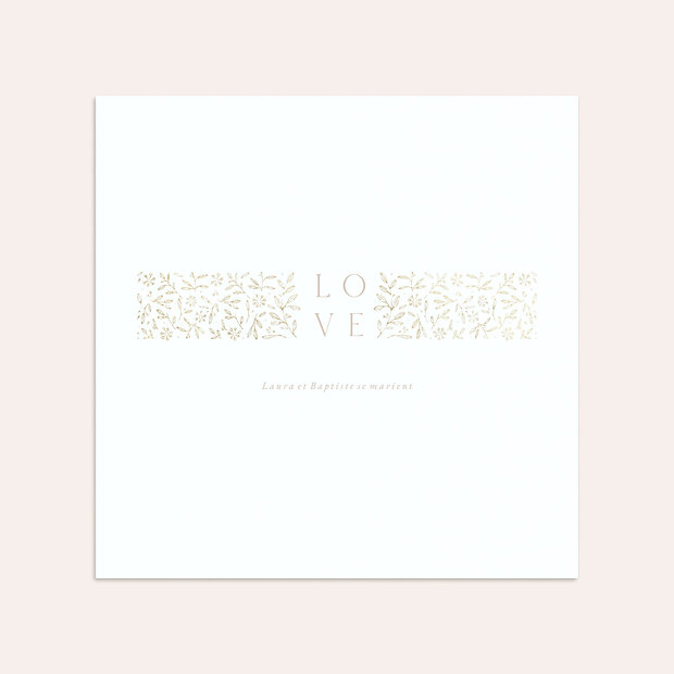 Enveloppe mariage - Or et sobriété