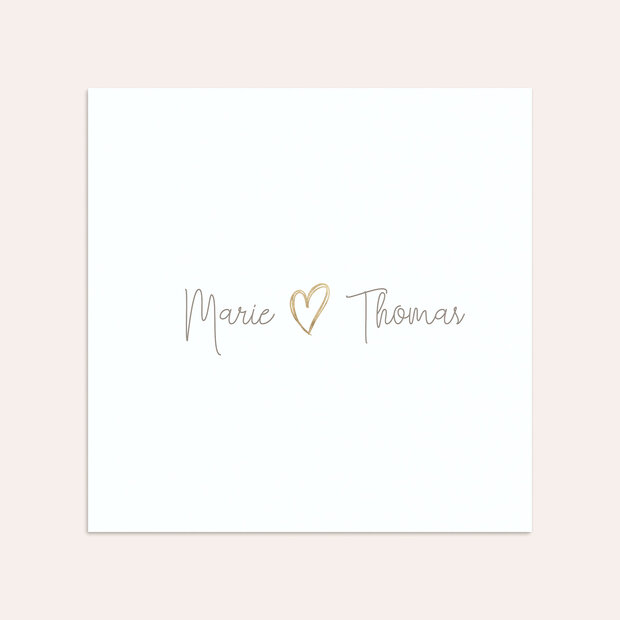 Enveloppe mariage - Le cœur avant la raison