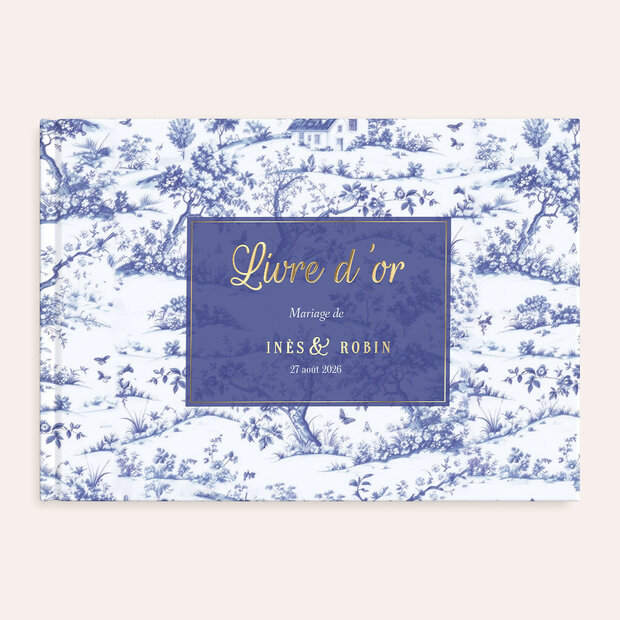 Livre d'or mariage - Toile de Jouy
