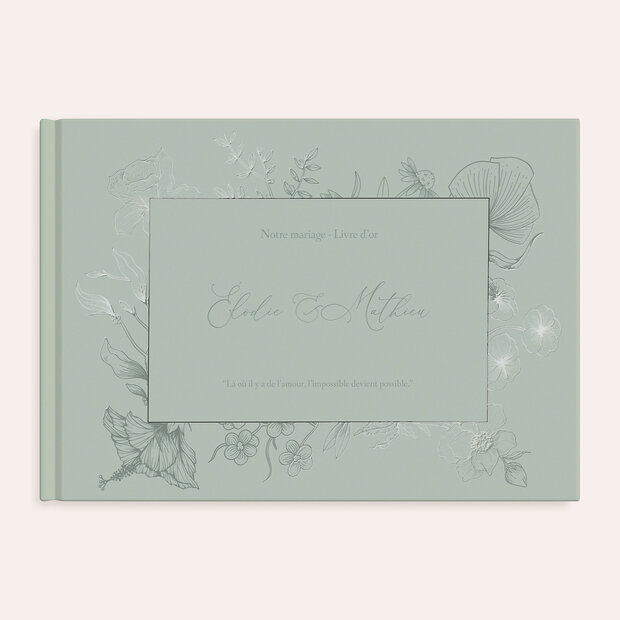 Livre d'or mariage - Jeu de pétales