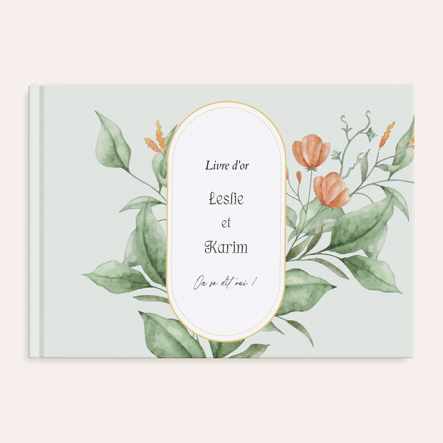 Livre d'or mariage - Nostalgie florale