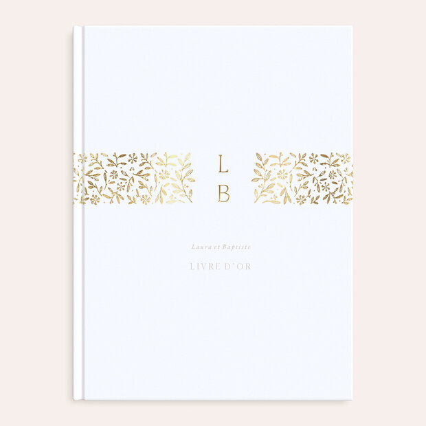 Livre d'or mariage - Or et sobriété
