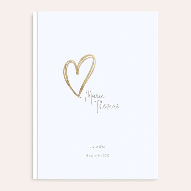 Livre d'or mariage - Le cœur avant la raison