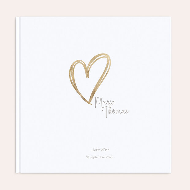 Livre d'Or mariage - Le cœur avant la raison