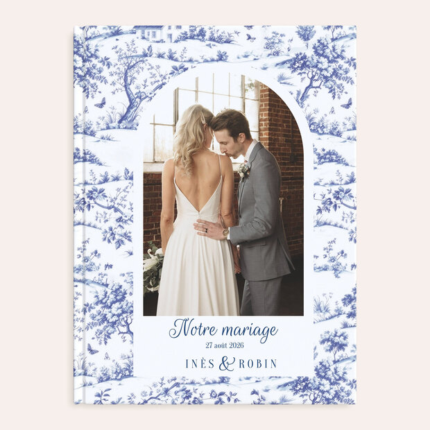 Album photo mariage - Toile de Jouy