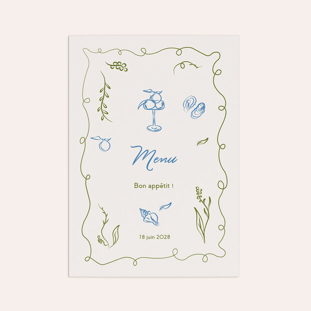 Menu mariage - Brise méditerranéenne
