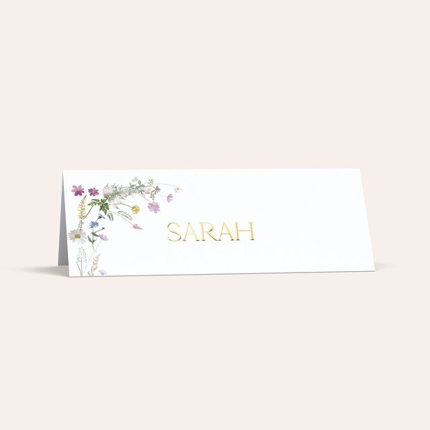 Marque-place mariage - Diversité florale